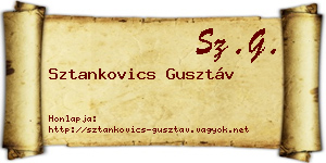 Sztankovics Gusztáv névjegykártya